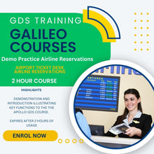 GDS Demo Training Courses:  GALILEO Airline Reservations Only